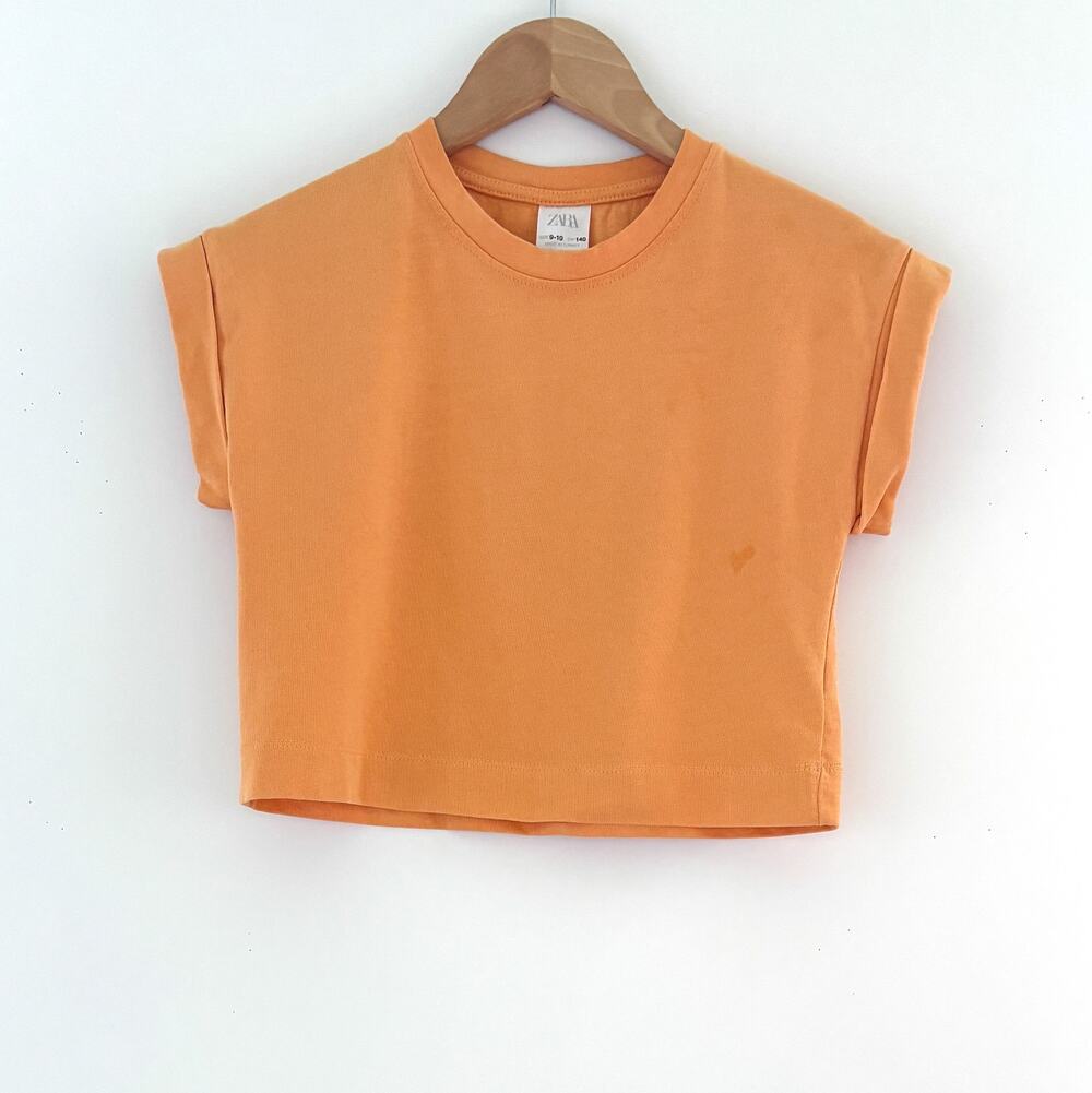 Zara, Size 9/10, Orange Girls Tee